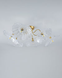 WOMO Lotus Leaf Flower Flush Mount Ceiling Light-WM1026