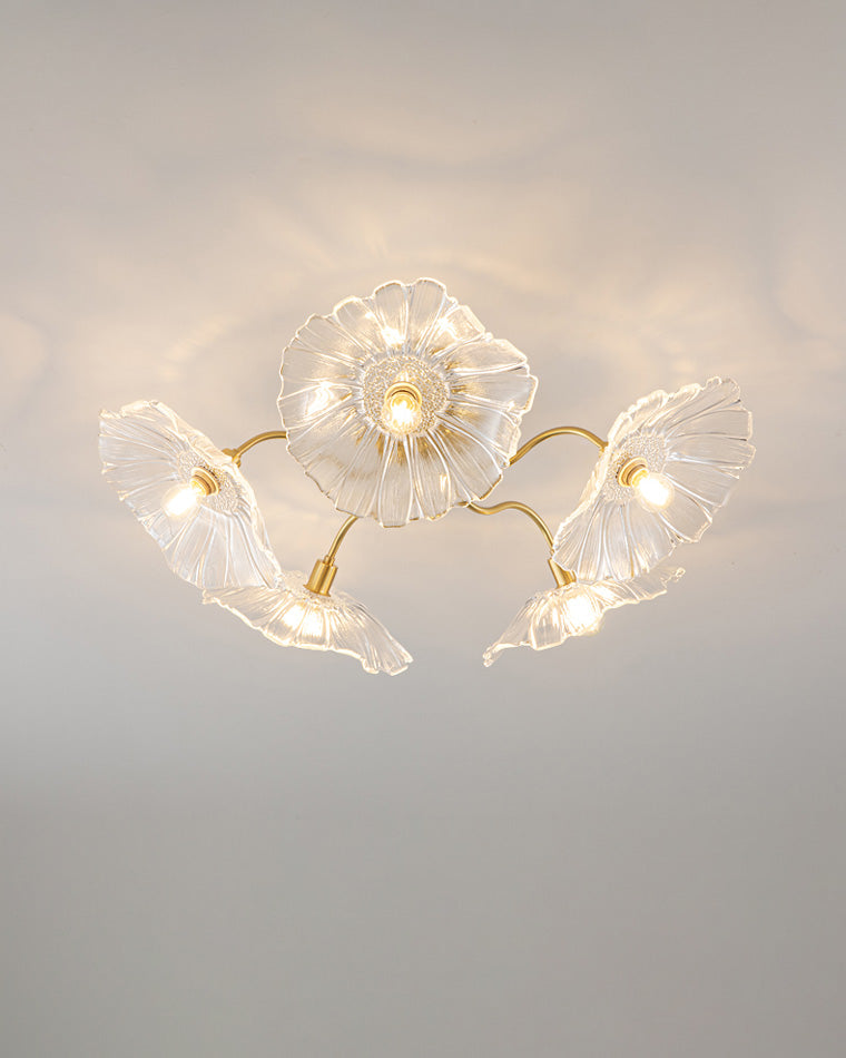 WOMO Lotus Leaf Flower Flush Mount Ceiling Light-WM1026