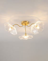 WOMO Lotus Leaf Flower Flush Mount Ceiling Light-WM1026