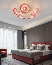 WOMO Lotus Leaf Flower Flush Mount Ceiling Light-WM1026