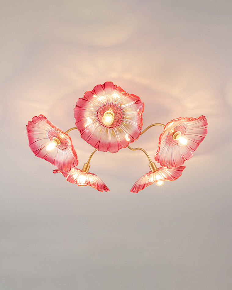 WOMO Lotus Leaf Flower Flush Mount Ceiling Light-WM1026