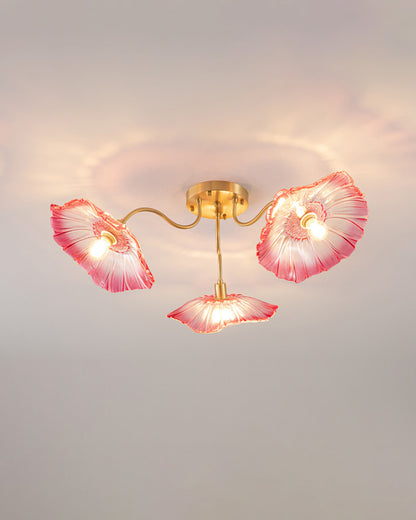 WOMO Lotus Leaf Flower Flush Mount Ceiling Light-WM1026