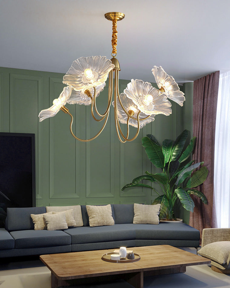 WOMO Lotus Flower Arm Chandelier-WM2025