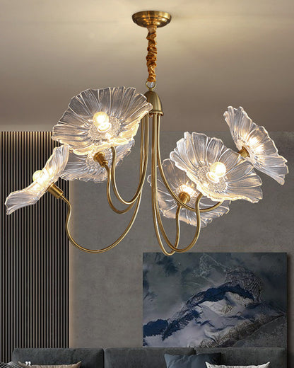 WOMO Lotus Flower Arm Chandelier-WM2025