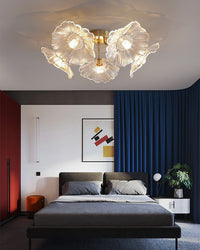 WOMO Lotus Leaf Flower Flush Mount Ceiling Light-WM1026