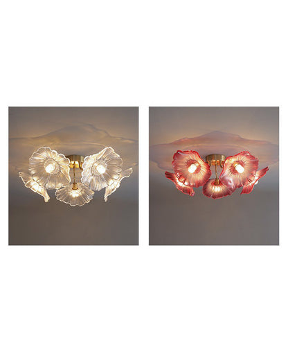 WOMO Lotus Leaf Flower Flush Mount Ceiling Light-WM1026