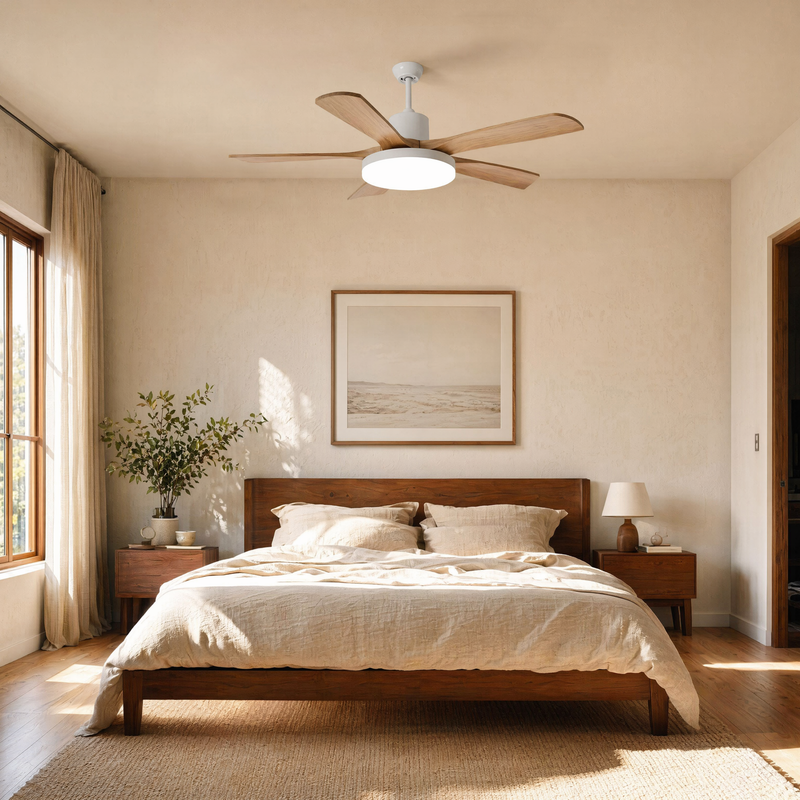 WOMO Scandi Reversible Ceiling Fan with Light-WM5002