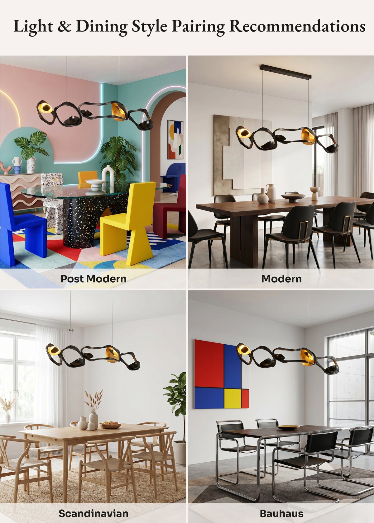 WOMO Masculine Sculptural Chandelier-WM2148