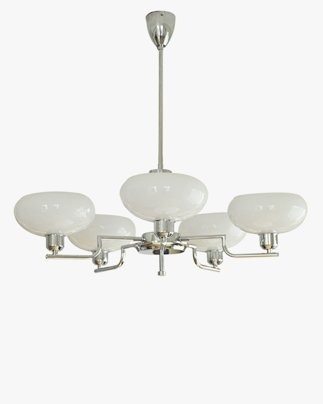 WOMO 1920s Milk Glass Chandelier-WM2301