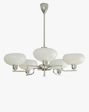 WOMO 1920s Milk Glass Chandelier-WM2301