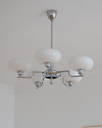 WOMO 1920s Milk Glass Chandelier-WM2301