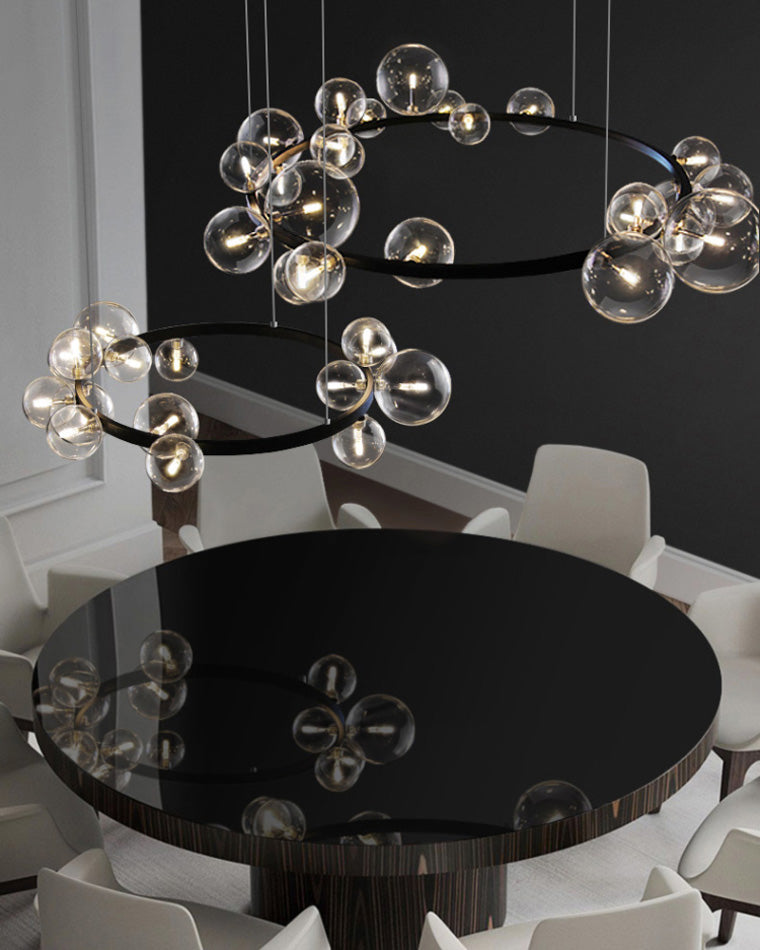 WOMO Linear Glass Bubble Chandelier-WM2040