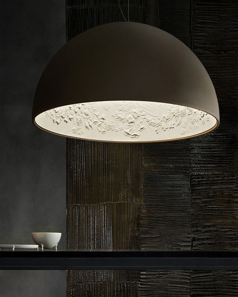 WOMO Embossed Dome Pendant Light-WM2047