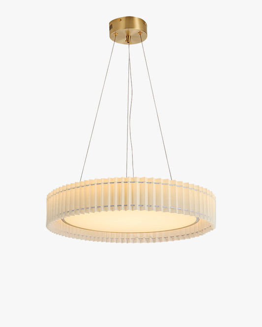 WOMO Round Pleated Fabric Pendant Light-WM2050