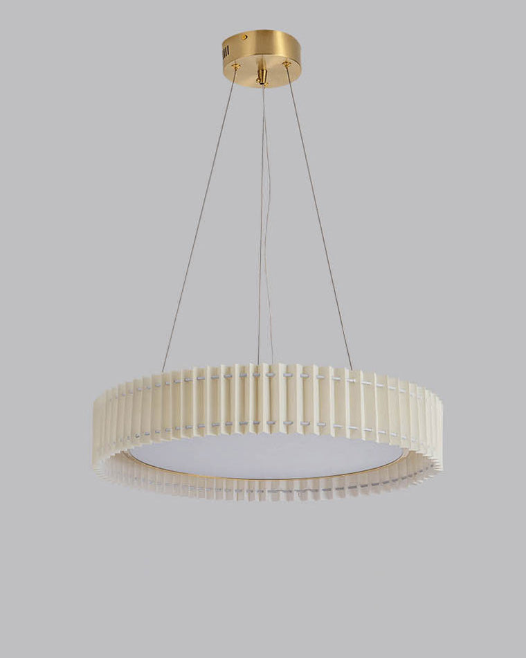 WOMO Round Pleated Fabric Pendant Light-WM2050