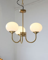 WOMO Pink Glass Globe Arm Chandelier-WM2052