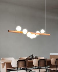 WOMO Wood Linear Globe Chandelier-WM2055