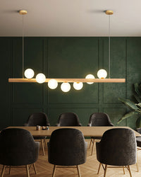 WOMO Wood Linear Globe Chandelier-WM2055
