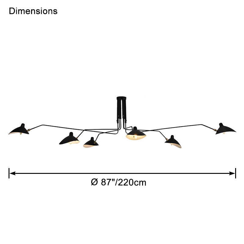 WOMO Arms Semi-Flush Mount Light-WM2057