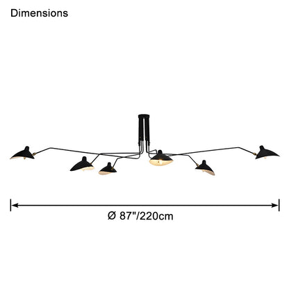 WOMO Arms Semi-Flush Mount Light-WM2057