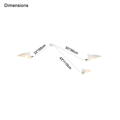 WOMO Arms Semi-Flush Mount Light-WM2057