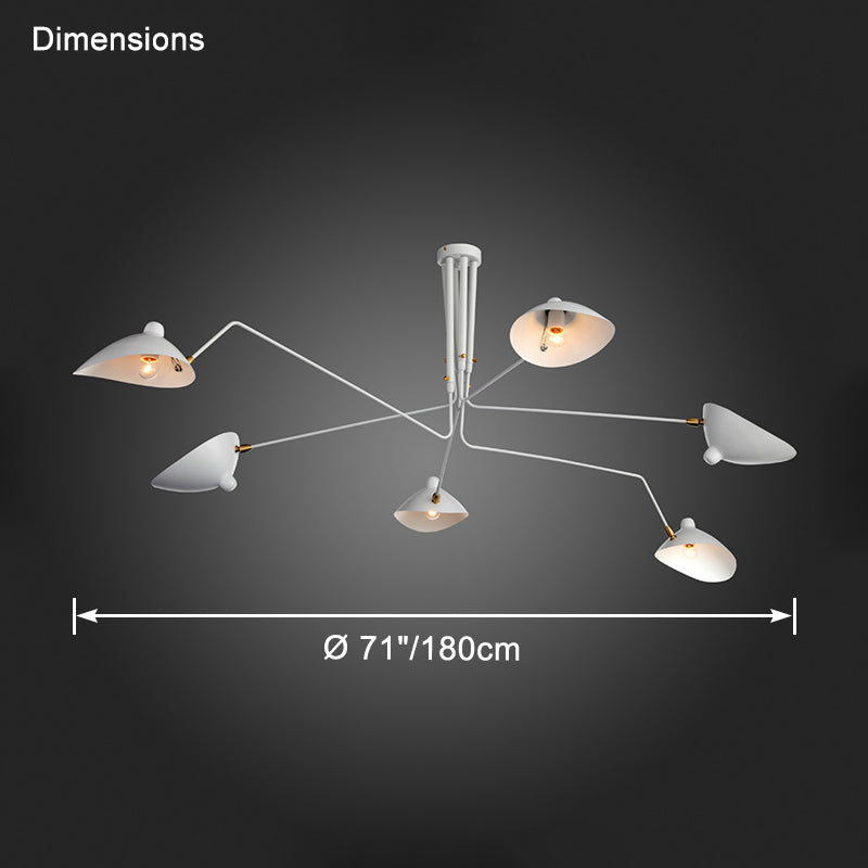 WOMO Arms Semi-Flush Mount Light-WM2057