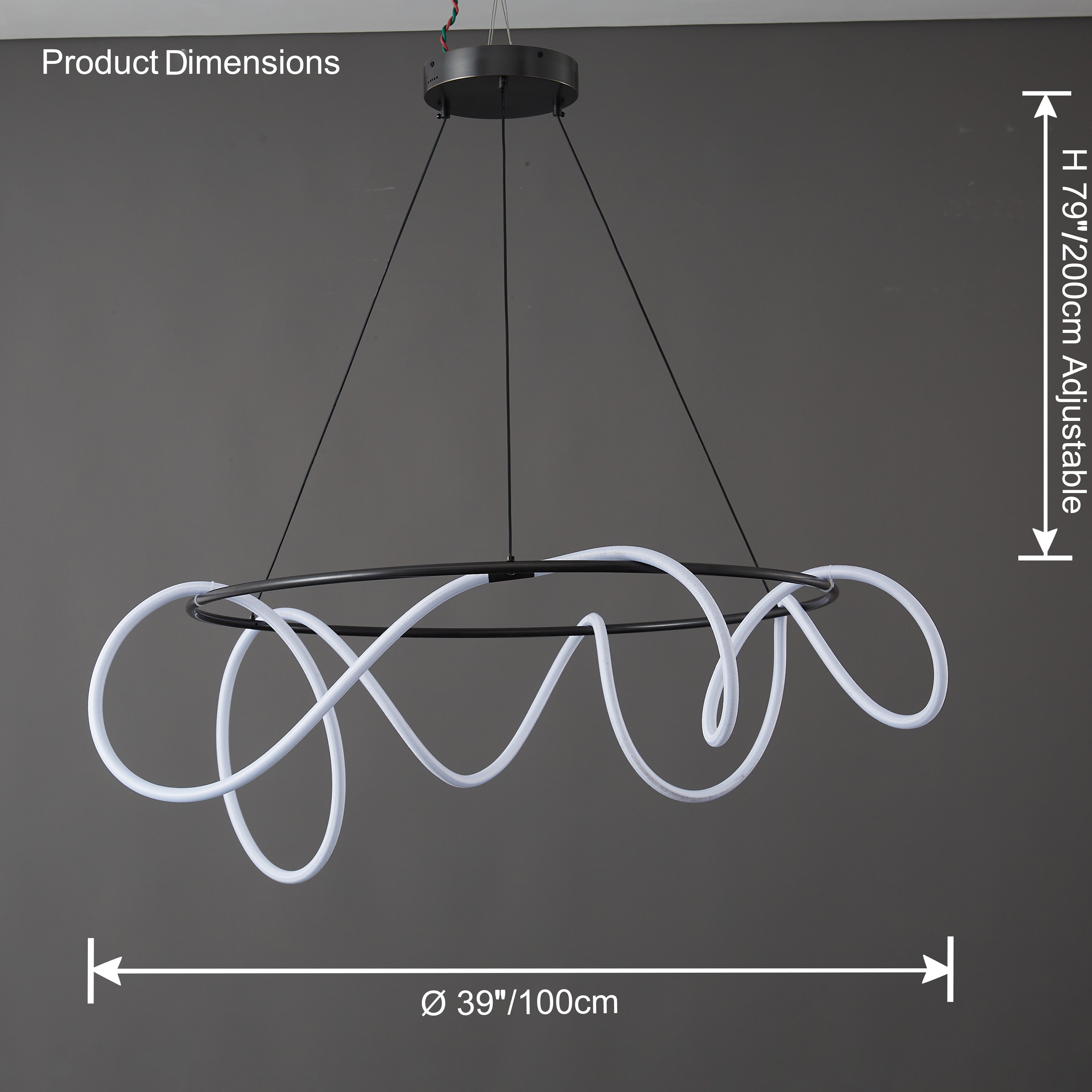 WOMO Rope Led Round Chandelier-WM2059b