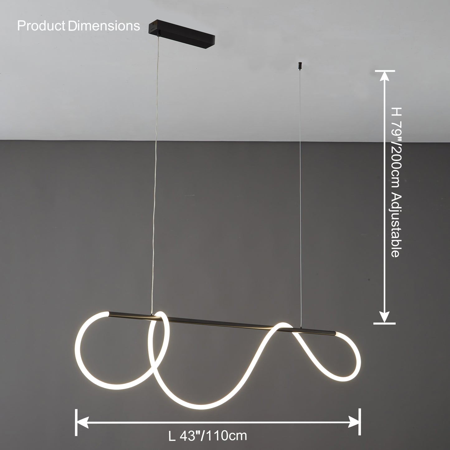 WOMO Rope Led Linear Chandelier-WM2059a