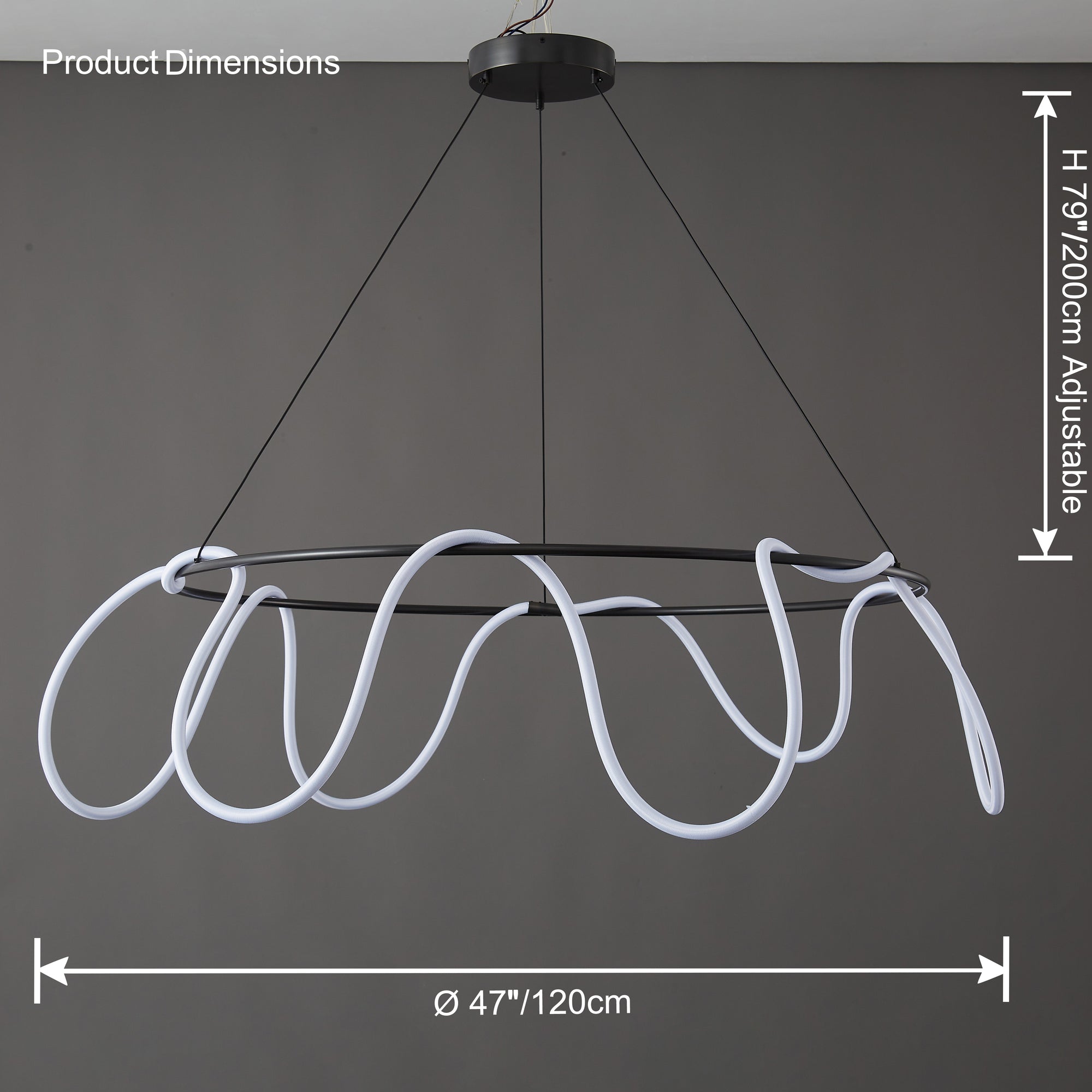 WOMO Rope Led Round Chandelier-WM2059b