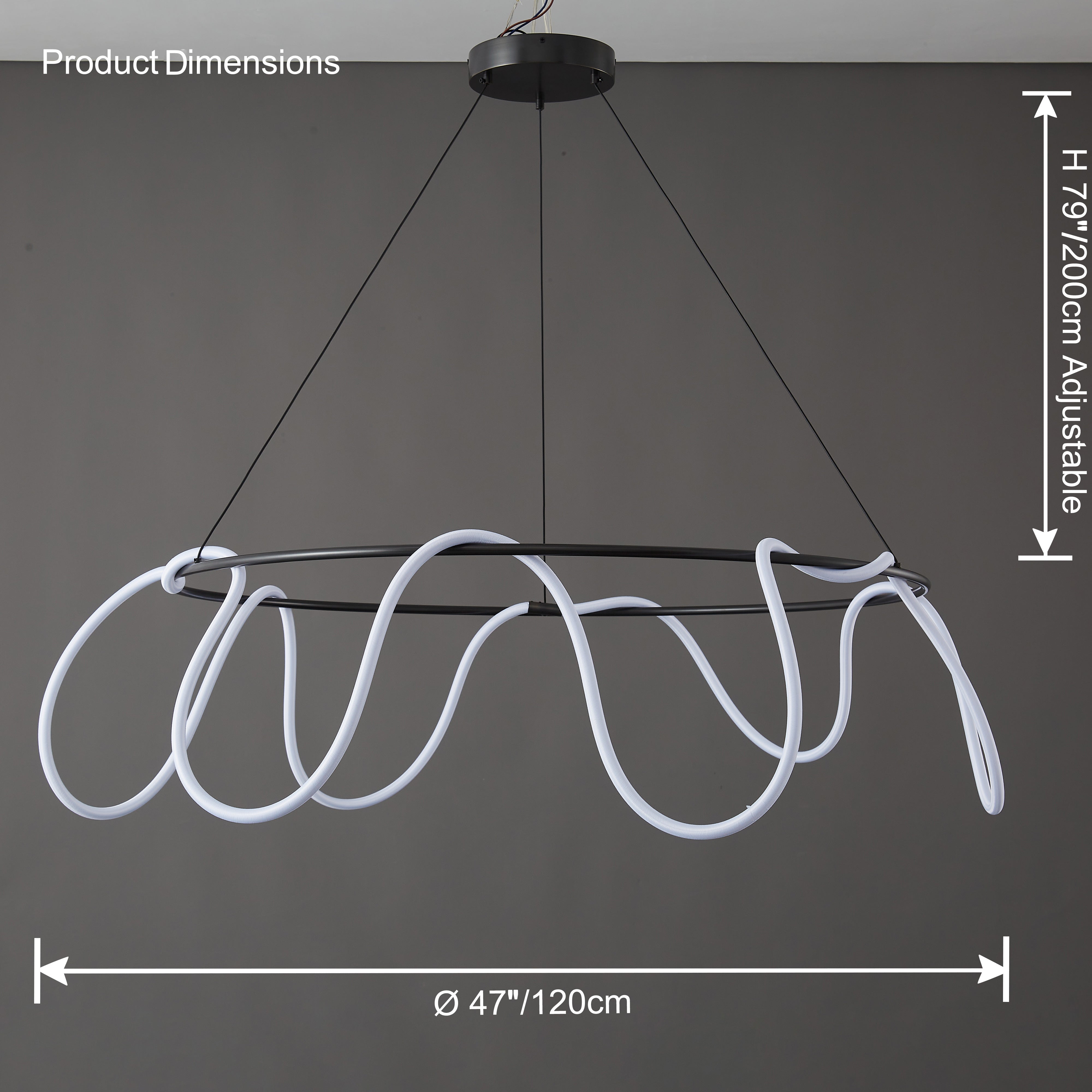 WOMO Rope Led Round Chandelier-WM2059b