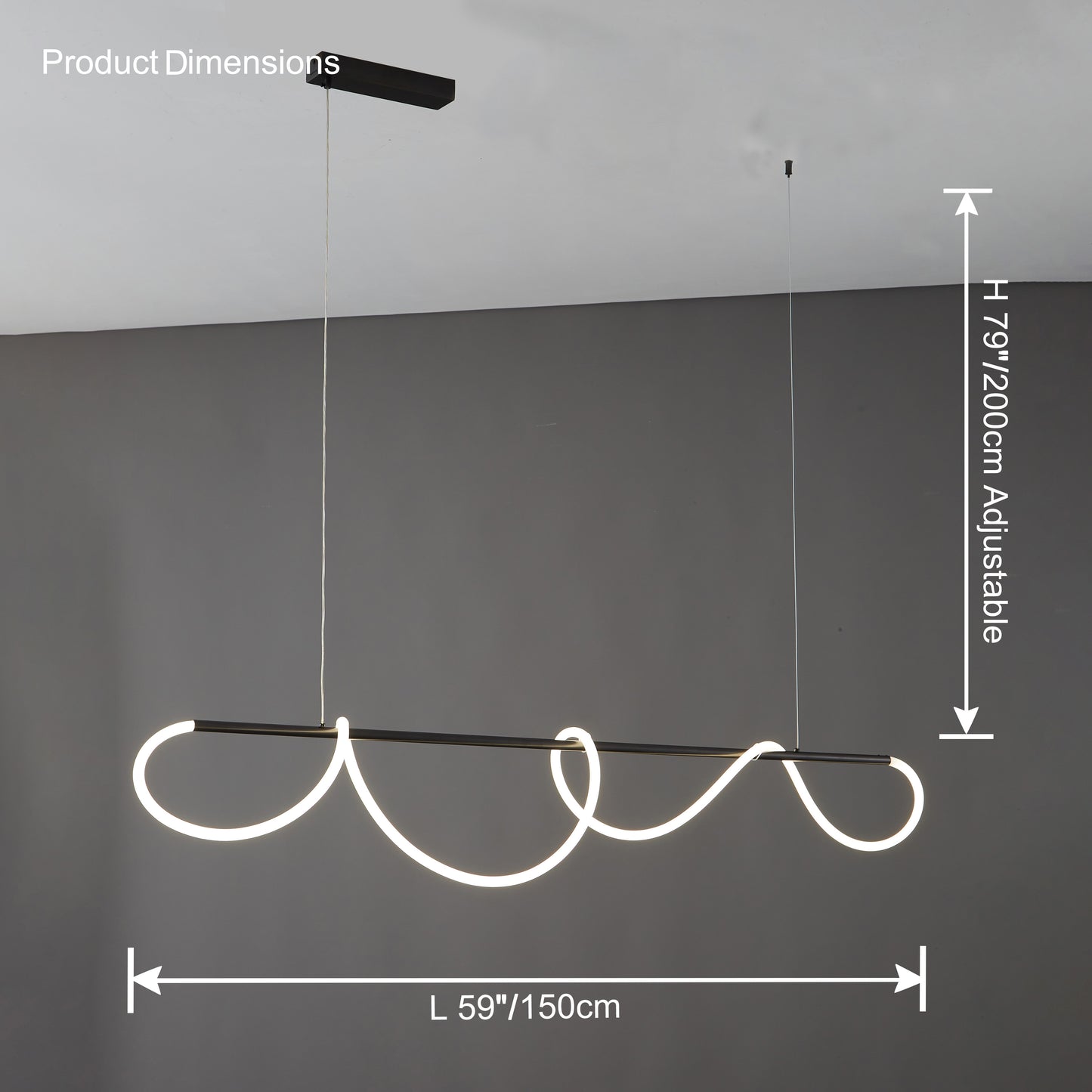 WOMO Rope Led Linear Chandelier-WM2059a