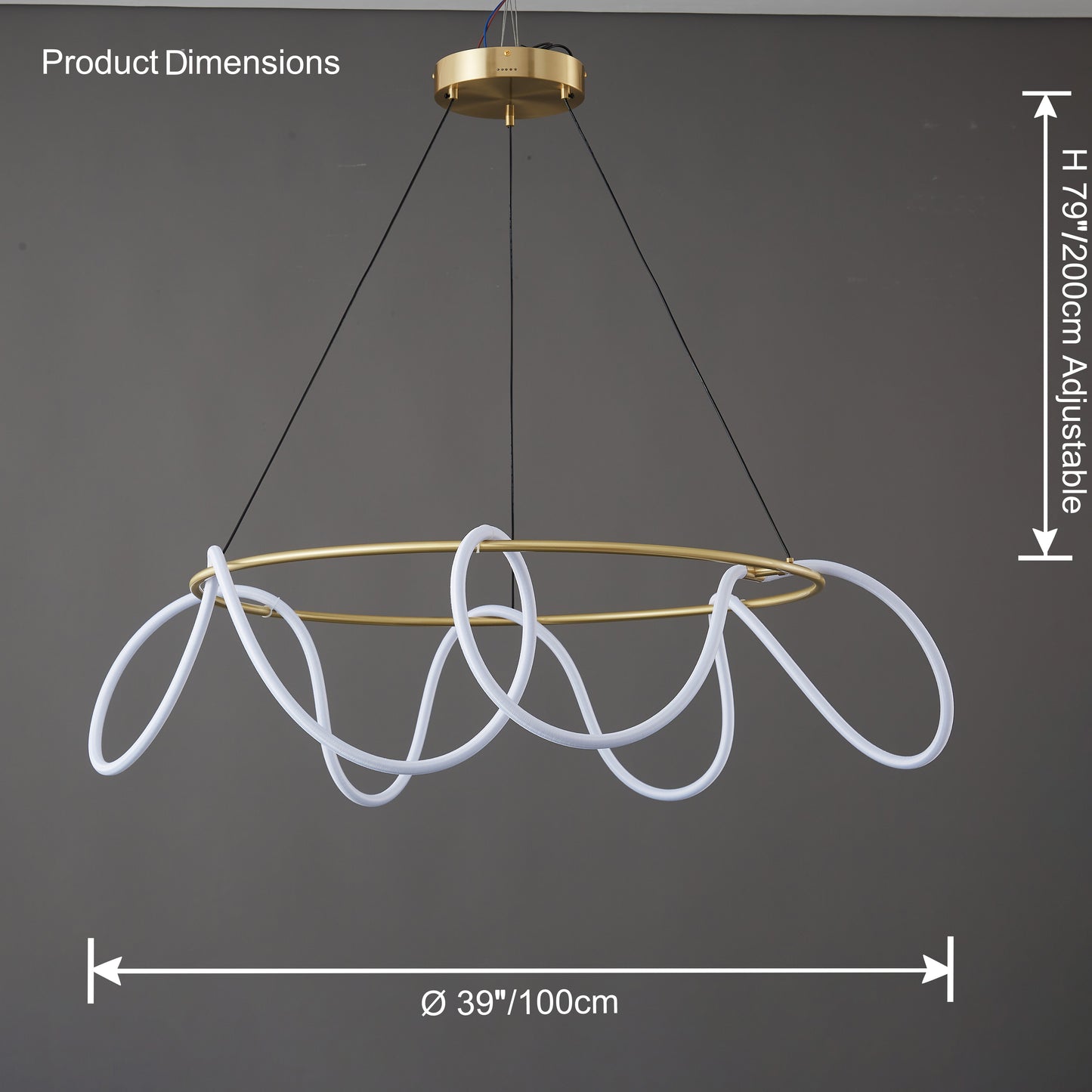 WOMO Rope Led Circular Chandelier-WM2059b