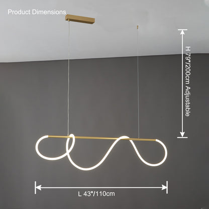 WOMO Rope Led Linear Chandelier-WM2059a