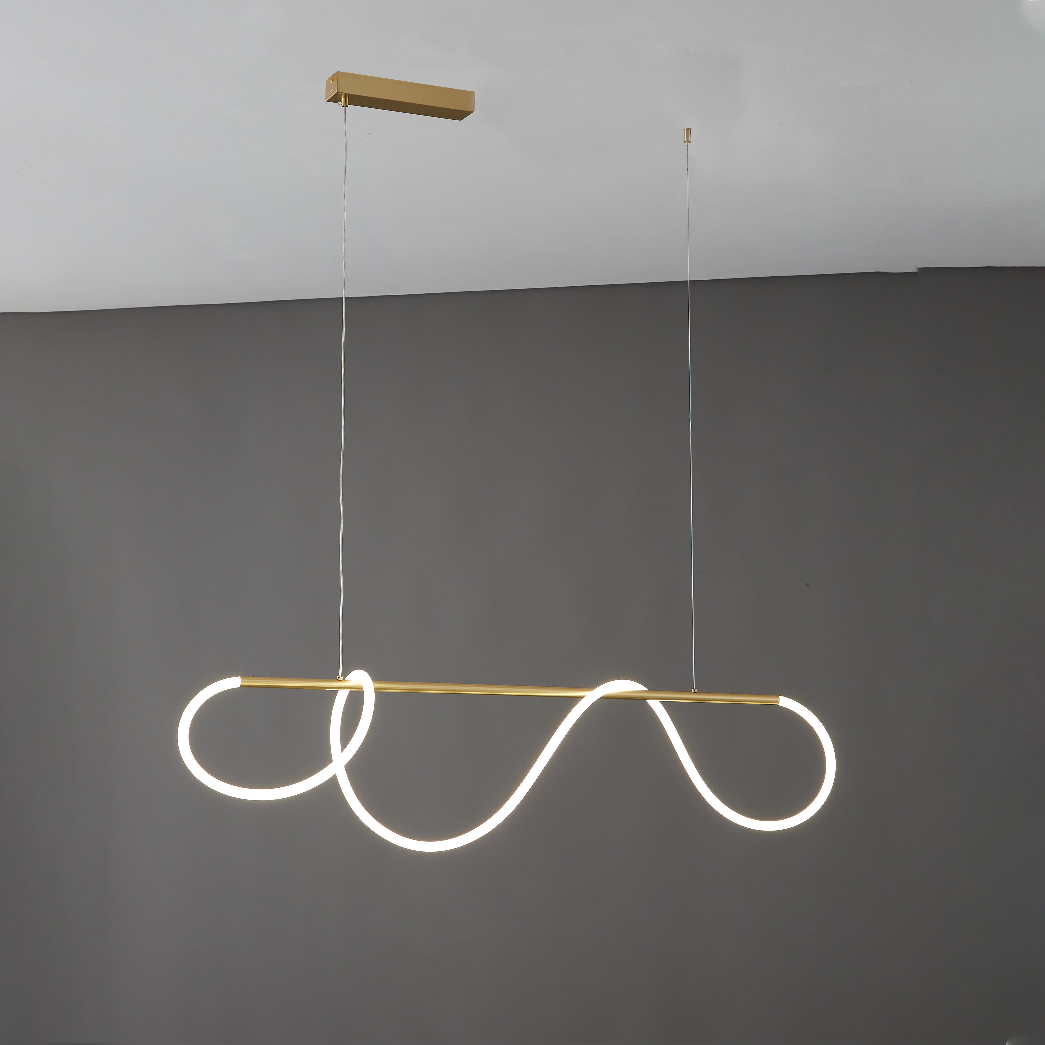 WOMO Rope Led Linear Brass Chandelier-WM2059a