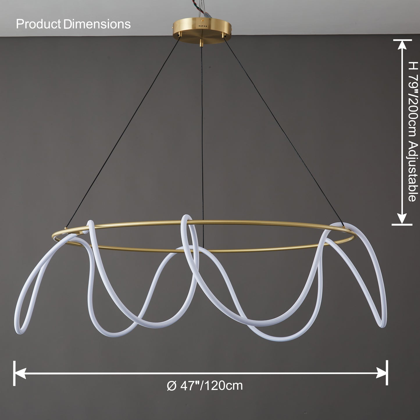 WOMO Rope Led Circular Chandelier-WM2059b