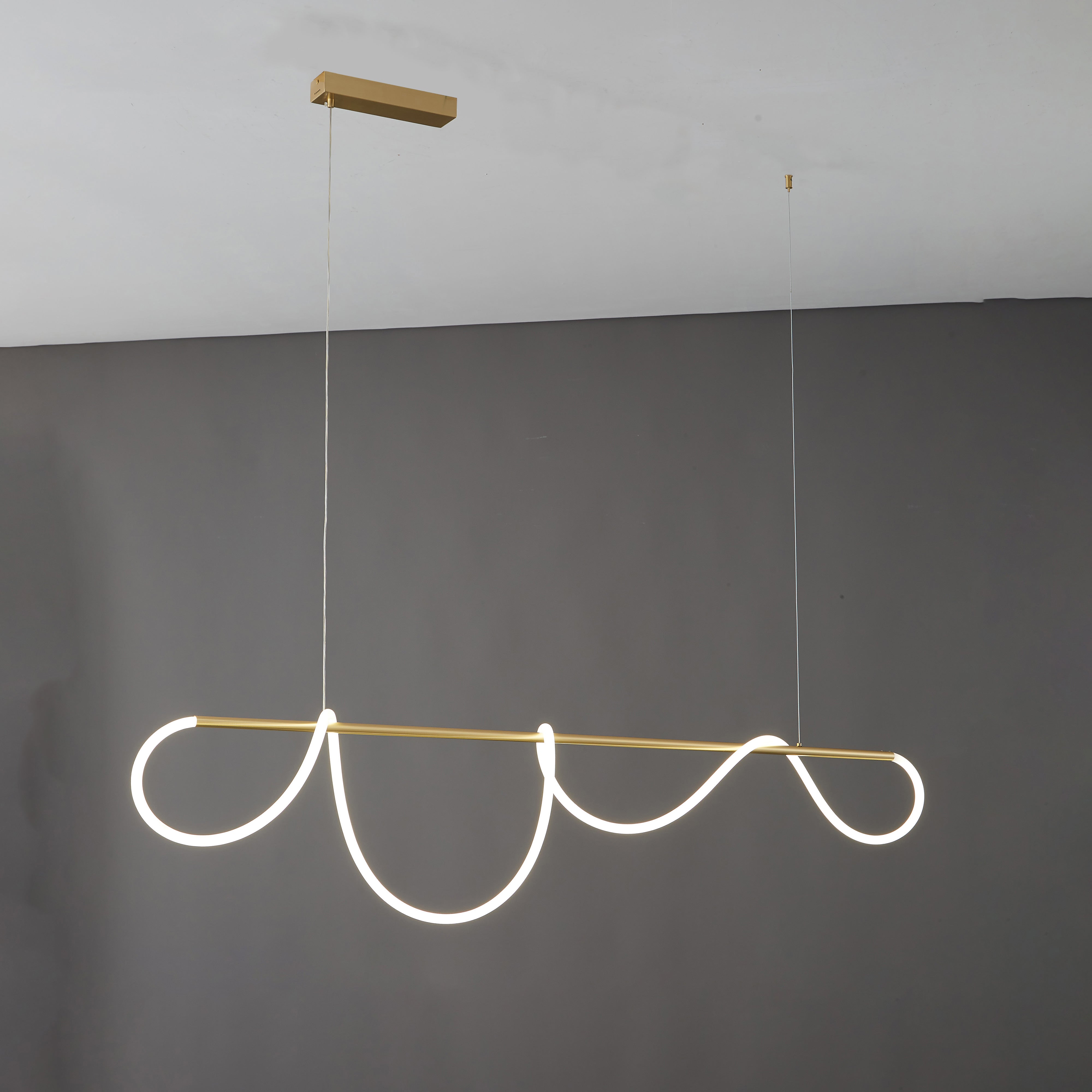 WOMO Rope Led Linear Brass Chandelier-WM2059a