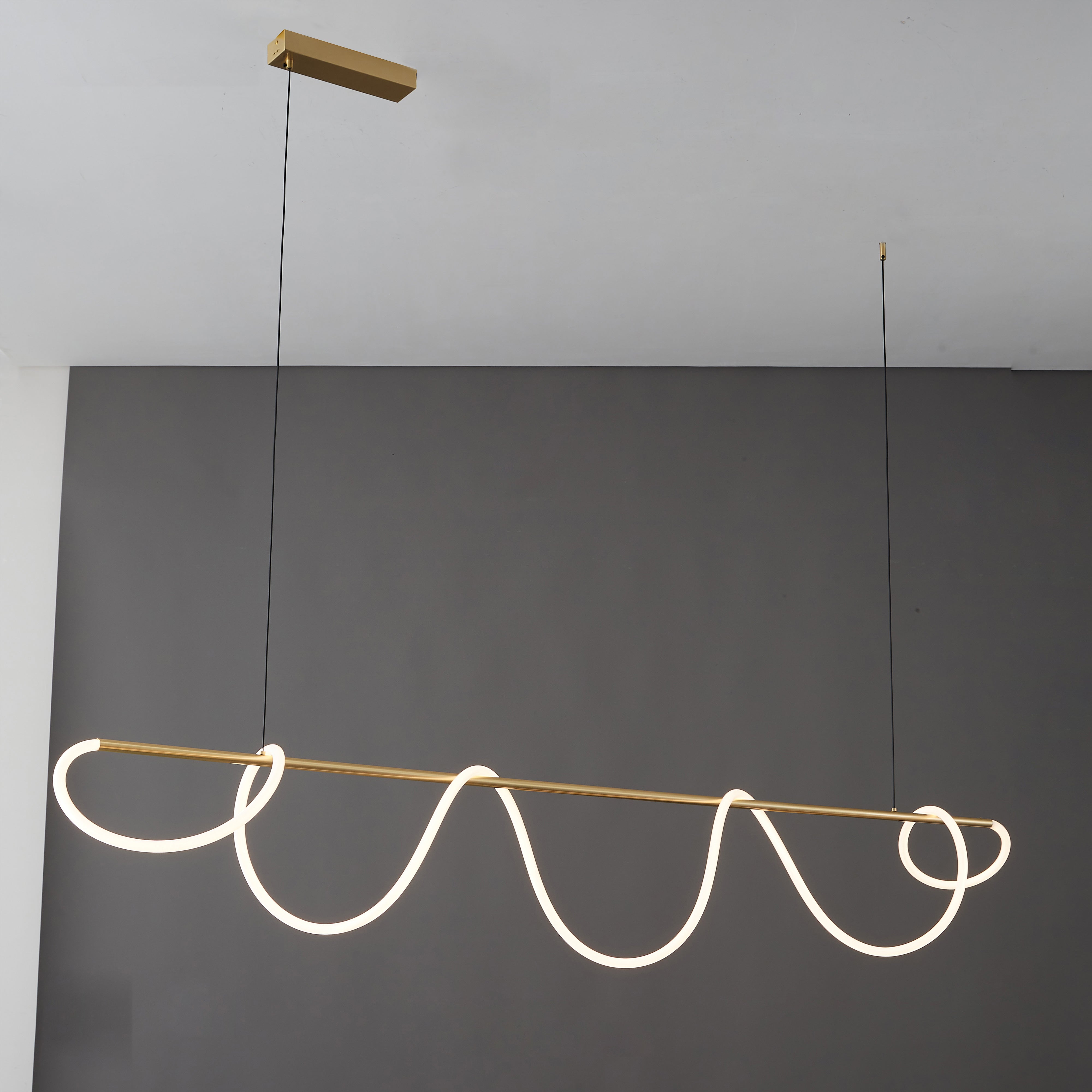 WOMO Rope Led Linear Brass Chandelier-WM2059a