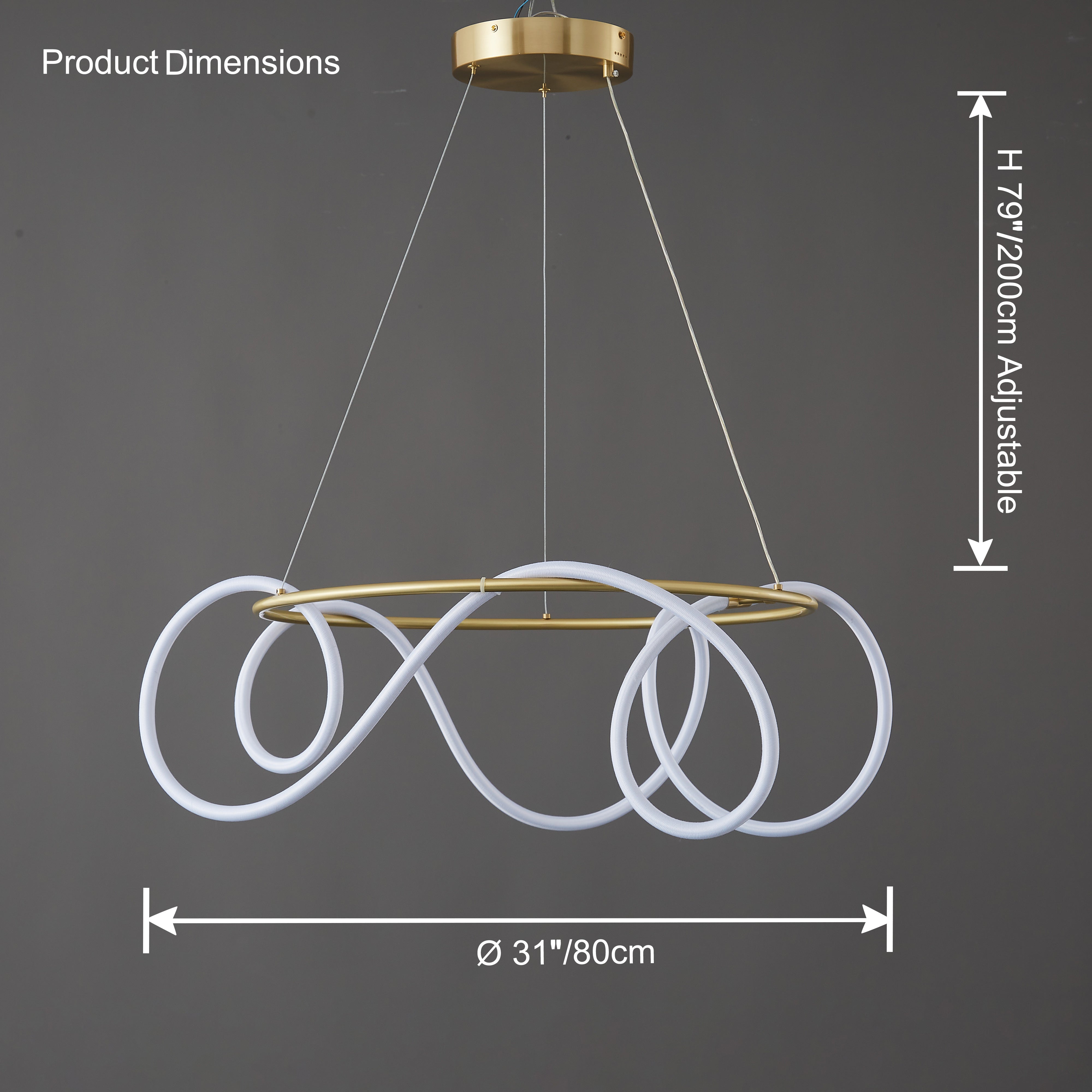 WOMO Rope Led Round Chandelier-WM2059b