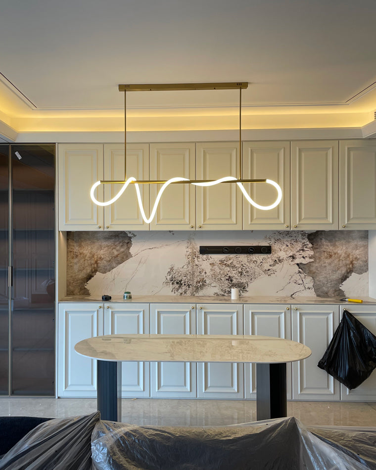 WOMO Rope Led Linear Brass Chandelier-WM2059a