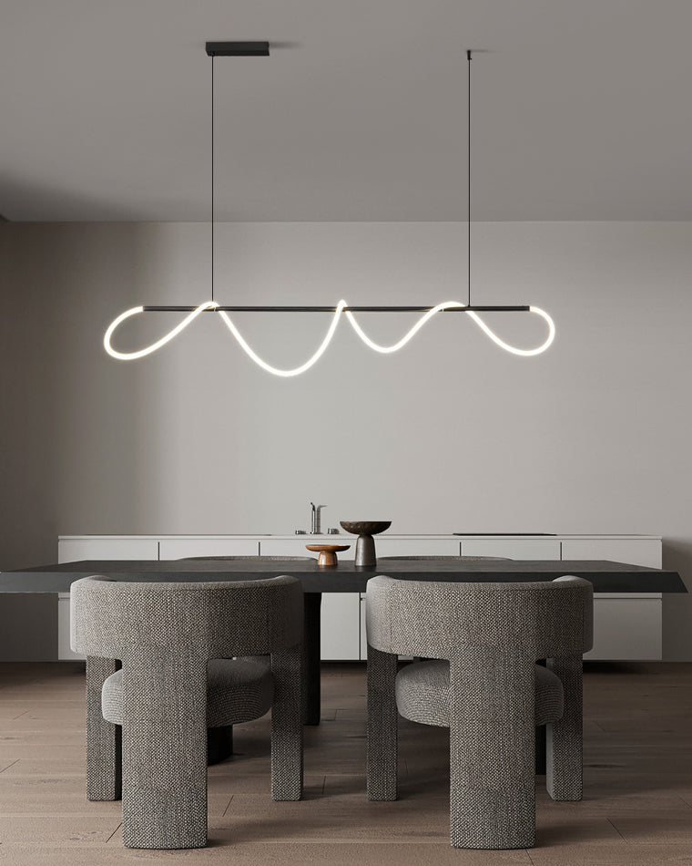 WOMO Rope Led Linear Brass Chandelier-WM2059a