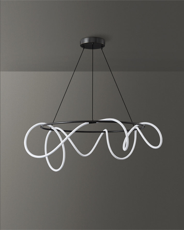 WOMO Hose LED Linear/Circular Brass Chandelier-WM2059