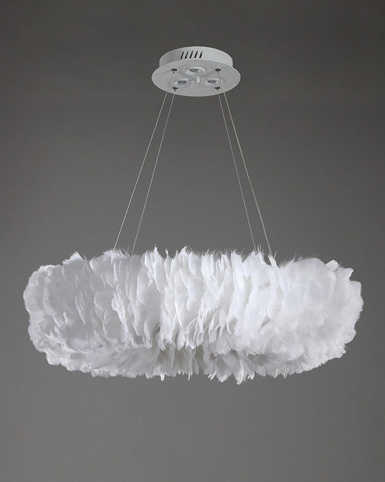 WOMO Feather Round Pendant Light-WM2060