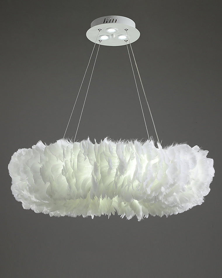 WOMO Feather Round Pendant Light-WM2060