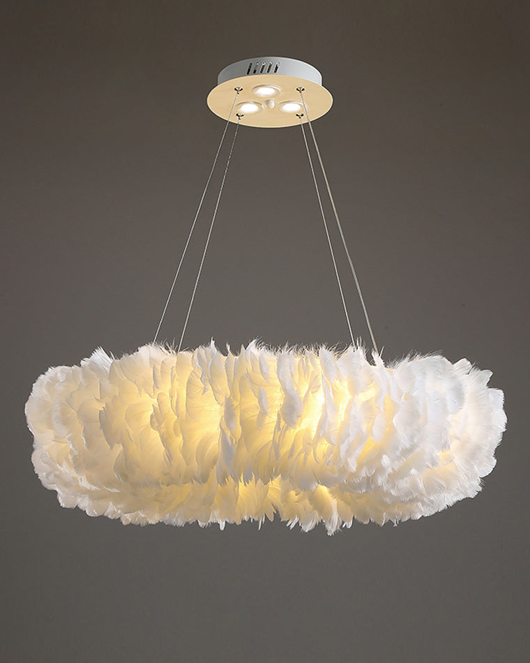 WOMO Feather Round Pendant Light-WM2060