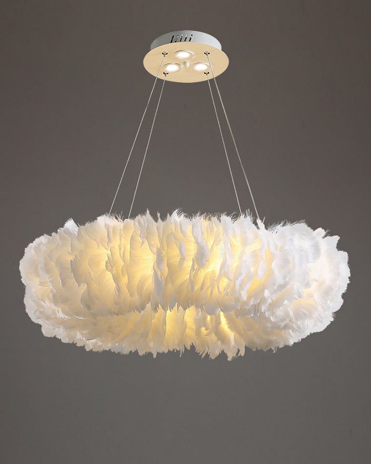 WOMO Feather Round Pendant Light-WM2060