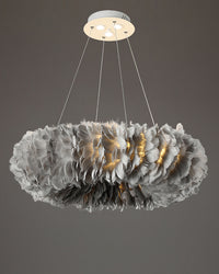 WOMO Feather Round Pendant Light-WM2060