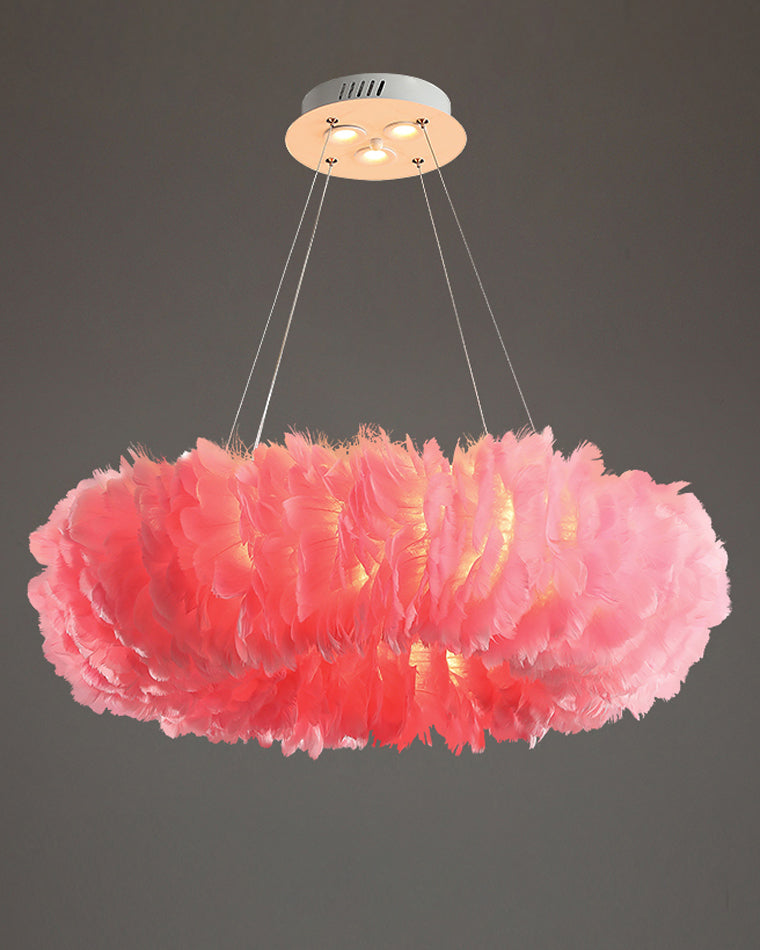 WOMO Feather Round Pendant Light-WM2060