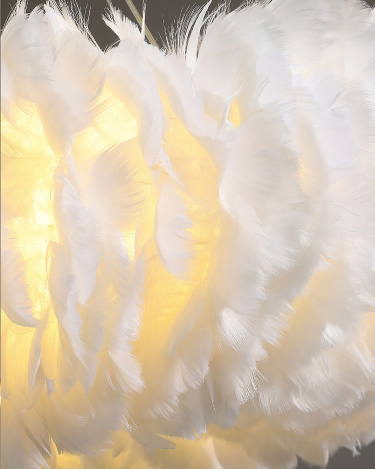 WOMO Feather Round Pendant Light-WM2060