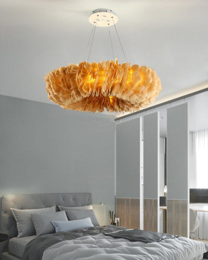 WOMO Feather Circular Pendant Light-WM2060