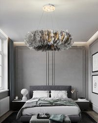 WOMO Feather Round Pendant Light-WM2060